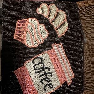 Sincerely Jules Beaded Coffee Shop Clutch